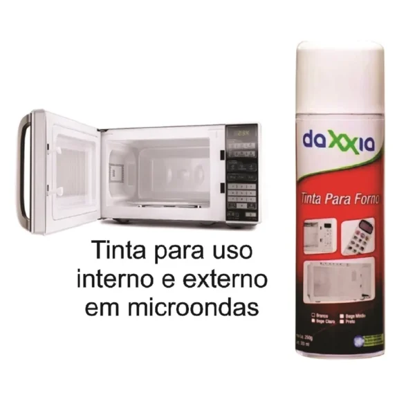 Tinta para Forno Microondas Spray 300ML (Branco Brilhante) - Imagem 2